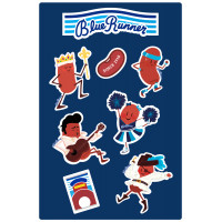 Blue Runner Bean Stickers