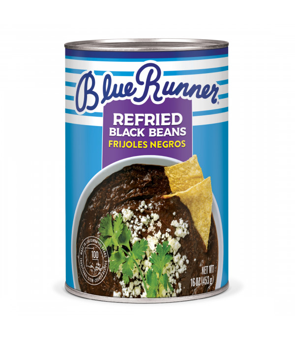 Powder Blue Runner Blue Runner Creole Cream Style Black Beans 16oz 070353318206